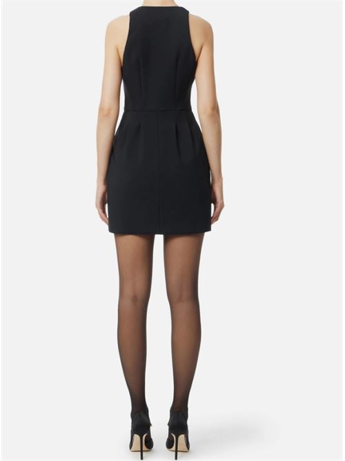 ABITO CON DETTAGLI CRAQUELE ELISABETTA FRANCHI | AB80656E2110 Nero